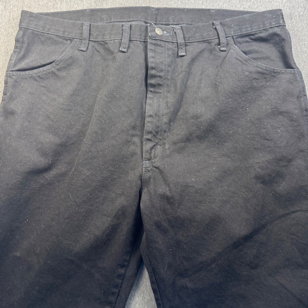 Rustler Men's Black Cotton Jeans Relaxed Fit Casual Pants‎ 44x30